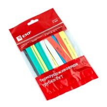 Термоусаживаемая трубка ТУТ нг 8/4 набор:7 цветов по 3шт. 100мм. EKF PROxima (tut-n-8)