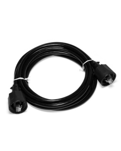 Патч-корд индустриальный RJ45 - RJ45, 4 пары, FTP, категория 5е, 1 м, черный LANMASTER LAN-S45-45-1.0-WP в Ессентуках Патчкорды (медные) Pintop.ru