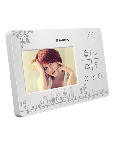 Монитор цветного видеодомофона с кнопочным управлением Tantos LILU LE Совы в Ессентуках Вызывные видеопанели малоабонентные Pintop.ru