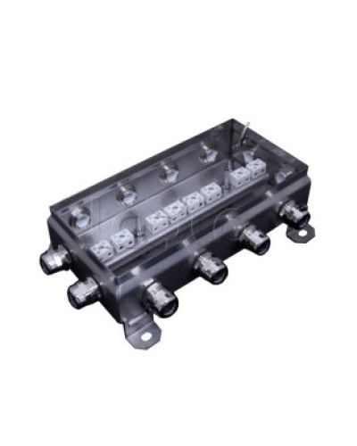 Коробка монтажная огнестойкая Гефест КМ-О (16к*6,0)-IP66 1224нерж, 12 вводов 123х240х60 в Ессентуках Распределительные коробки Pintop.ru