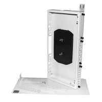 Бокс оптический универсальный 19", от 8 до 24 портов (SC, duplex LC, ST, FC), со сплайс пластиной, без пигтейлов и проходных адаптеров Hyperline FO-19R-1U-3xSLT-W140H42-24UN-GY