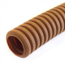 Труба гофрированная ПВХ легкая 350 Н бук с/з д25 (10 м/уп) Промрукав (PR01.0041)