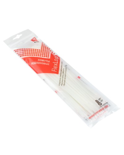 Хомут P6.6 стандартный (б), 3.6x200 (100шт) FlexLock PROxima EKF (plc-fl-ctsw-3.6x200) в Ессентуках Стяжки-хомуты Pintop.ru