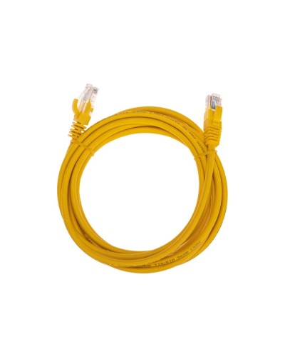 Патч-корд U/UTP, CAT 5e, RJ45-RJ45, 26AWG, LSZH, желтый, 3м REXANT 02-0105-3 в Ессентуках Патчкорды (медные) Pintop.ru