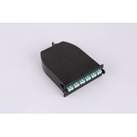 MPO кассета OM4, 12xLC, тип B, низкие потери, черная LANMASTER LAN-MCSB-1M-12LC/OM4