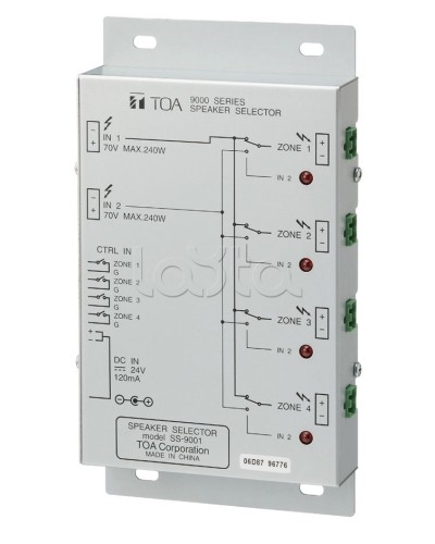Селектор внешний TOA SS-9001 в Ессентуках Системы оповещения и трансляции TOA Pintop.ru