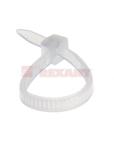 Хомут-стяжка нейлоновый 2.5х60 мм белый (100шт/уп) REXANT 07-0060 в Ессентуках Стяжки-хомуты Pintop.ru