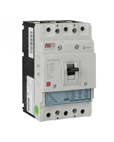 Автоматический выключатель AV POWER-1/3 160А 100kA ETU2.0 EKF AVERES (mccb-13-160H-2.0-av) в Ессентуках Электротехническое оборудование Pintop.ru