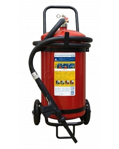 Огнетушитель ПОЖТЕХНИКА ОВП-40(з) МИГ летний (ФторПАВ) на съемн.тележке с перекр. стволом (баллон 50 л, ОТВ 40 л) в Ессентуках Огнетушители Pintop.ru