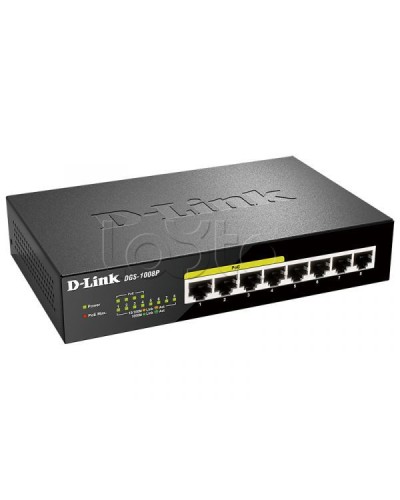 Неуправляемый коммутатор D-Link DL-DGS-1008P/F1A в Ессентуках Коммутаторы Pintop.ru
