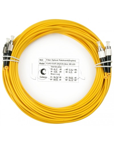 Шнур оптический duplex FC-FC 9/125 sm 25м LSZH Cabeus FOP(d)-9-FC-FC-25m в Ессентуках Патч-корды оптические Pintop.ru