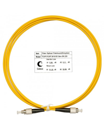 Шнур оптический simplex FC-FC 9/125 SM 2 м LSZH Cabeus FOP(s)-9-FC-FC-2M в Ессентуках Патч-корды оптические Pintop.ru