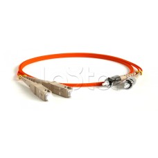 Патч-корд волоконно-оптический Hyperline FC-D2-50-LC/PR-ST/PR-H-5M-LSZH-OR