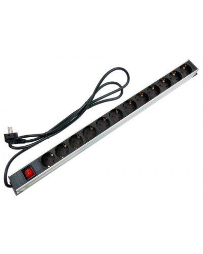 Блок на 12 розеток EU для 19 шкафов Cabeus PDU-12P-2EU в Ессентуках Блоки розеток Pintop.ru