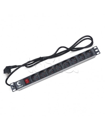 Блок на 8 розеток EU горизонтальный для 19 шкафов Cabeus (PDU-8P-2EU) в Ессентуках Блоки розеток Pintop.ru