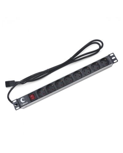 Блок на 8 розеток IEC 320 горизонтальный для 19 шкафов Cabeus (PDU-8P-2IEC) в Ессентуках Блоки розеток Pintop.ru