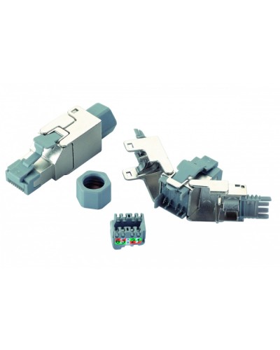 Вилка RJ45 категории 6 FTP для полевой установки Eurolan (13A-F6-03SL) в Ессентуках Коннекторы и разъемы Pintop.ru