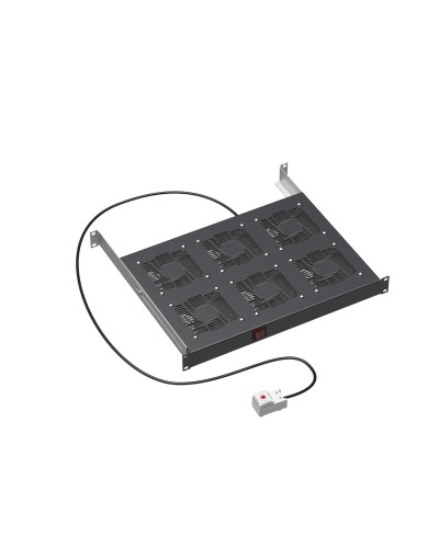 19 Вентиляторный модуль 6 вентиляторов с термостатом для 19 IT-корпусов STI/CQE, RAL9005 DKC (R519VSIT6FTB) в Ессентуках Вентиляторные модули Pintop.ru