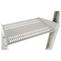 Полка перфорированная консольная 2U, глубина 300 мм черный ЦМО МС-30-9005