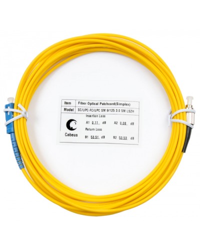 Шнур оптический simplex SC-FC 9/125 sm 7м LSZH Cabeus FOP(s)-9-SC-FC-7m в Ессентуках Патч-корды оптические Pintop.ru