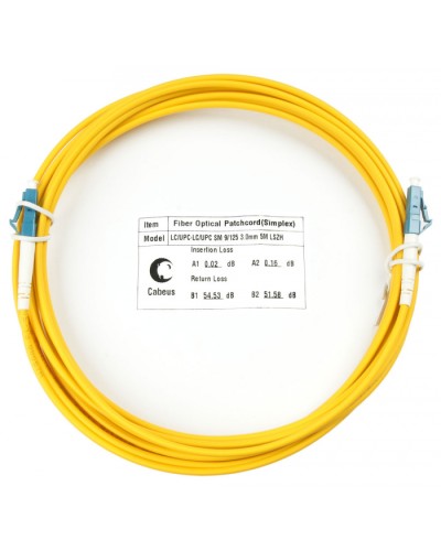 Шнур оптический simplex LC-LC 9/125 SM 10 м LSZH Cabeus FOP(s)-9-LC-LC-10M в Ессентуках Патч-корды оптические Pintop.ru