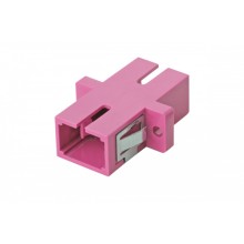 Оптический адаптер OM4, симплекс SC, с фланцами, пурпурный Eurolan (36A-40-SC-02MG)