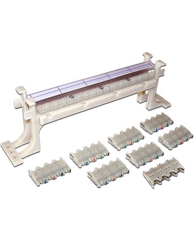 Панель кроссовая 110 типа, 32 пары, настенная, LANMASTER, кат.6, с модулями LANMASTER LAN-WS110-32FT/6 в Ессентуках Кроссы оптические Pintop.ru