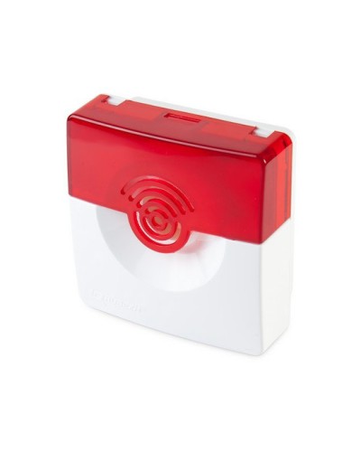 Оповещатель светозвуковой Рубеж ОПОП 124-7 12В (корпус бело/красный) в Ессентуках Оповещатели Pintop.ru