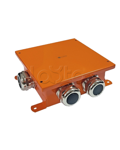 SMB120 Коробка металлическая, огн. E-110,о/п 120х120х60, 4 метал. гермоввода, IP66, 12P, (1,5-4 мм2), цвет оранж. Экопласт (56174) в Ессентуках Распределительные коробки Pintop.ru