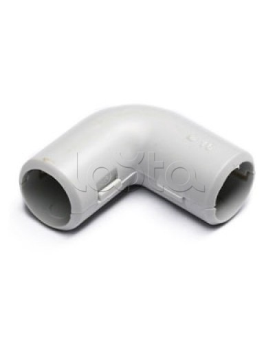 Угол 90° (из двух частей) для труб D16 мм (цвет чёрный) Экопласт 41216-BL в Ессентуках Повороты, муфты, тройники Pintop.ru