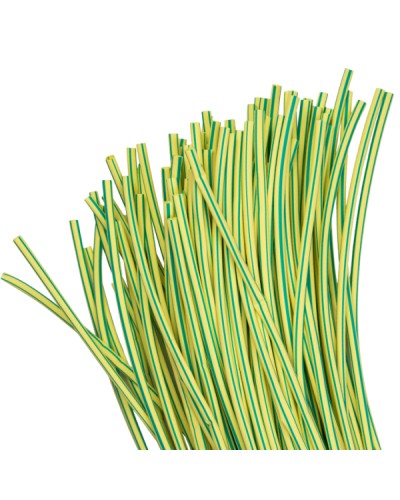 Термоусаживаемая трубка ТУТ нг 4/2 желто-зеленая в отрезках по 1м EKF PROxima (tut-4-yg-1m) в Ессентуках Аксессуары для кабель-канала Pintop.ru