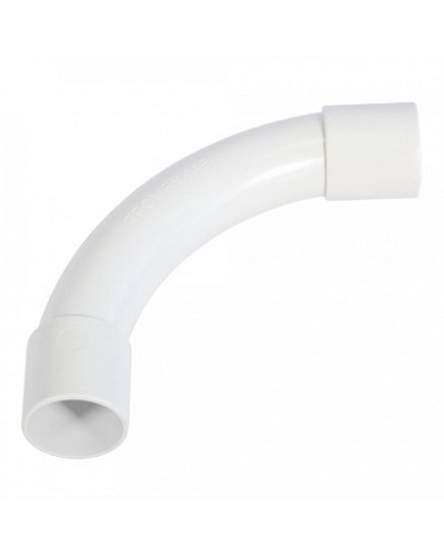 Соединитель угловой белый d20 мм (5шт/300шт уп/кор) Промрукав (PR13.0464) в Ессентуках Повороты, муфты, тройники Pintop.ru