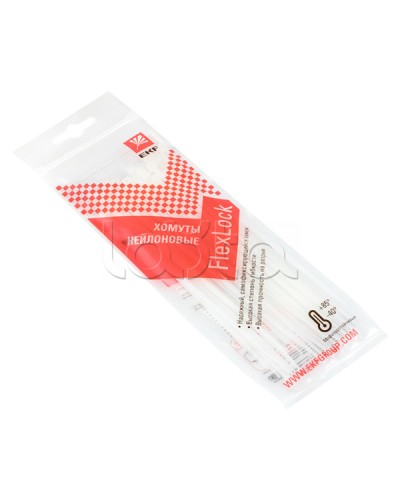 Хомут P6.6 стандартный (б), 2.5x160 (100шт) FlexLock PROxima EKF (plc-fl-ctsw-2.5x160) в Ессентуках Стяжки-хомуты Pintop.ru