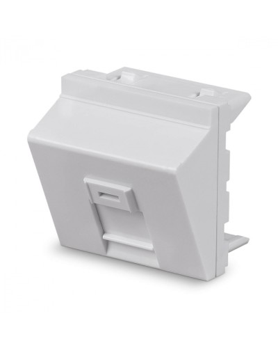 Вставка 45x45 (Mosaic) для 1 модуля формата Keystone Jack, угловая Cabeus (FP-A-45-1M) в Ессентуках Модули Keystone Pintop.ru