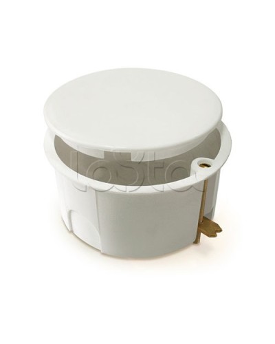 Коробка установочная для полых стен, с крышкой, с саморезами, металлические лапки d80x40 IEK КМ41024 (UKG01-080-040-000-M) в Ессентуках Распределительные коробки Pintop.ru