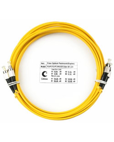 Шнур оптический SM 9/125 duplex FC/FC (5 м) Cabeus FOP(D)-9-FC-FC-5M в Ессентуках Патч-корды оптические Pintop.ru