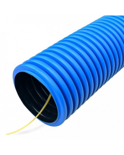 Труба гофрированная двустенная ПЭ гибкая тип 450 (SN26) с/з синяя д50 (50м/уп) Промрукав (PR15.0115) в Ессентуках Труба гофрированная Pintop.ru