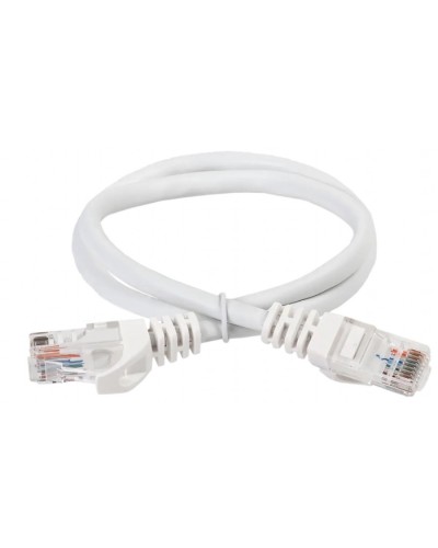 ITK Коммутационный шнур (патч-корд) кат.5Е UTP 5м белый (PC08-C5EU-5M) в Ессентуках Патч-корды и пигтейлы Pintop.ru