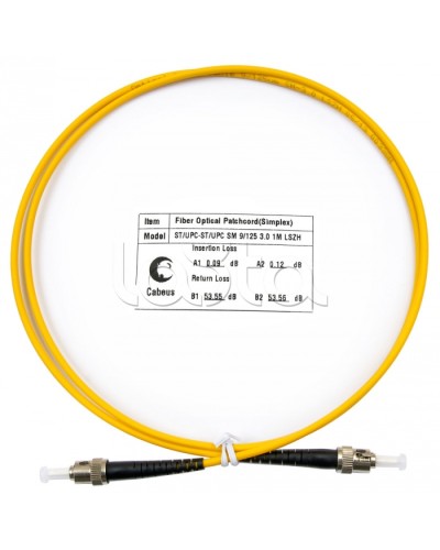 Шнур оптический simplex ST-ST 9/125 sm 1м LSZH Cabeus FOP(s)-9-ST-ST-1m в Ессентуках Патч-корды оптические Pintop.ru