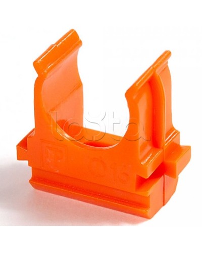 Крепёж-клипса для труб АБС-пластик оранжевая д32 в малой упаковке (10шт/500шт уп/кор) Промрукав (PR13.0115) в Ессентуках Держатели, клипсы, скобы Pintop.ru