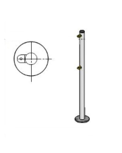 Стойка ограждения с 2-мя полупетлями под поворотную створку или секцию одностороняя Oxgard Стойка ограждения с 2-мя полупетлями односторонняя (ВЗР 1996.09.10) в Ессентуках Ограждения Pintop.ru