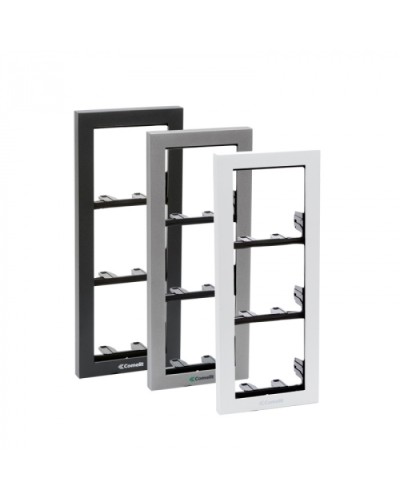 Рамка iKall на 3 модуля, антрацит Comelit в Ессентуках Малоабонентные видеодомофоны Pintop.ru