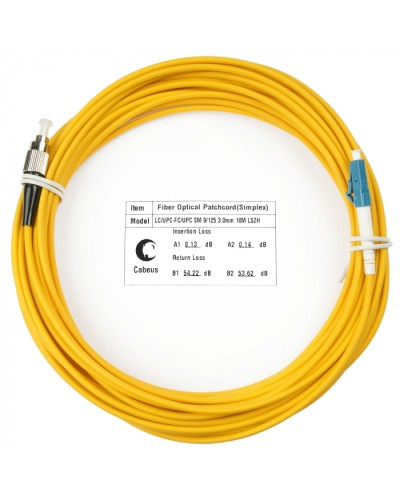 Шнур оптический simplex LC-FC 9/125 sm 10м LSZH Cabeus FOP(s)-9-LC-FC-10m в Ессентуках Патч-корды оптические Pintop.ru