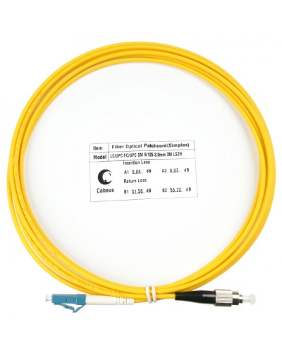 Шнур оптический simplex LC-FC 9/125 SM 3 м LSZH Cabeus FOP(s)-9-LC-FC-3M в Ессентуках Патч-корды оптические Pintop.ru