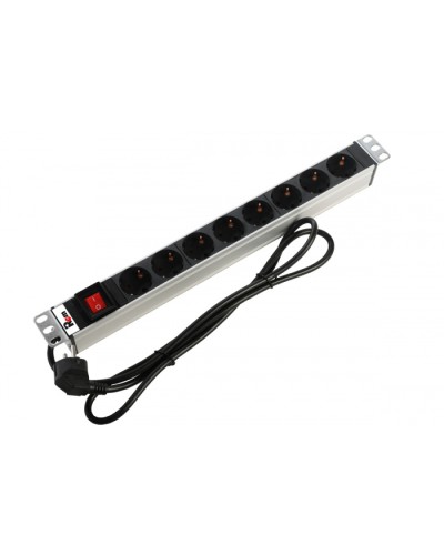 Блок розеток 1U, 8 розеток Schuko Rem R-16-8S-V-440-3 в Ессентуках Блоки розеток Pintop.ru