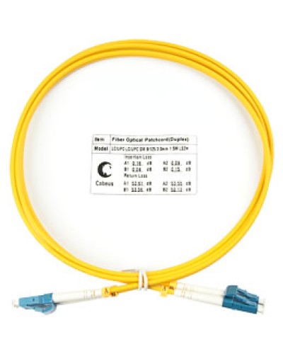 Шнур оптический duplex LC-LC 9/125 sm 2м Cabeus FOP(D)-9-LC-LC-2M в Ессентуках Патч-корды оптические Pintop.ru