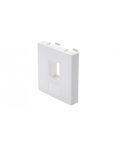 Адаптер 45 × 45 мм для 1 мультимедиа-модуля Keystone без шторки, белый Eurolan (16B-45-11WT) в Ессентуках Модули Keystone Pintop.ru
