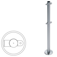 Стойка ограждения i-образная с 2-мя полупетлями (антик серебро) Oxgard