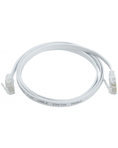 ITK Коммутационный шнур плоский кат.6 UTP 3м белый (PC08-C06U-3M-FL) в Ессентуках Патч-корды и пигтейлы Pintop.ru