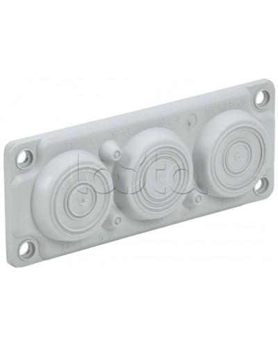 TITAN Ввод кабельный мембр. 6 отв. d=6-59мм IP65 серый IEK (TI-00D-MC-006-65) в Ессентуках Аксессуары для стоек и шкафов Pintop.ru